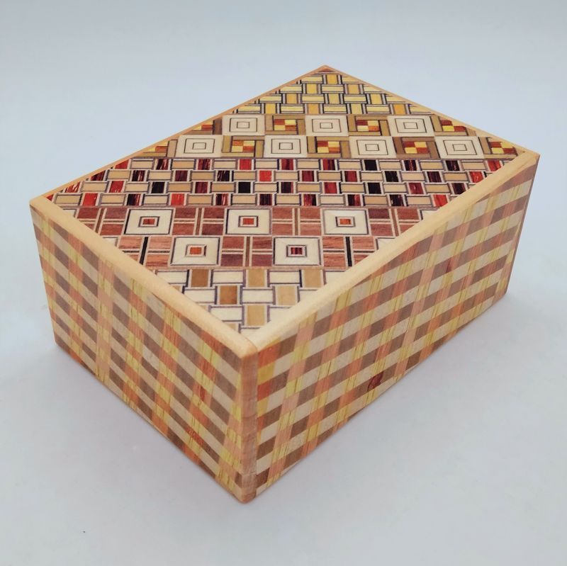 4 Sun 27 Step Yosegi / Ichimatsu Japanese Puzzle Box