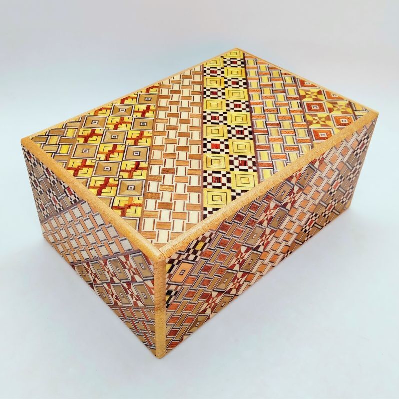 5 Sun 21 Step Yosegi Japanese Secret Puzzle Box