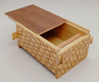 4 Sun 14 Step Walnut / Ichimatsu Japanese Puzzle Box