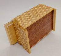 4 Sun 14 Step Walnut / Ichimatsu Japanese Puzzle Box