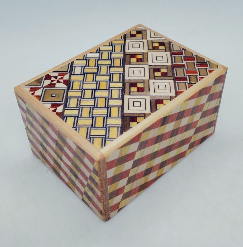 3 Sun 18 Step Yosegi/Kuzushi Japanese Puzzle Box