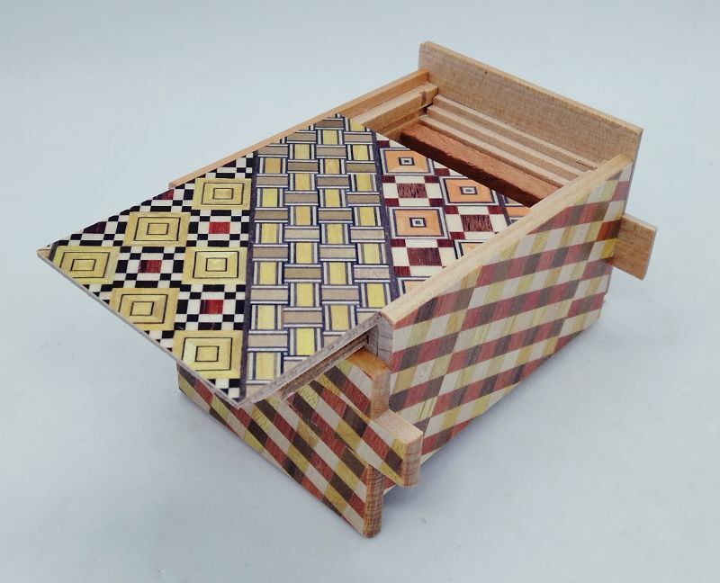 3 Sun 18 Step Yosegi/Kuzushi Japanese Puzzle Box