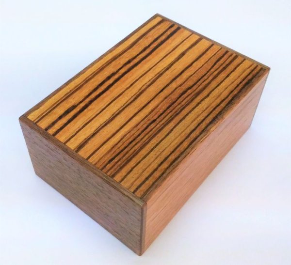 4 Sun 14 Step Zebra/Walnut Japanese Puzzle Box