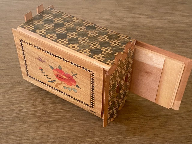 Vintage 5 Sun 35 + Step Sansui Zougan Japanese Puzzle Box