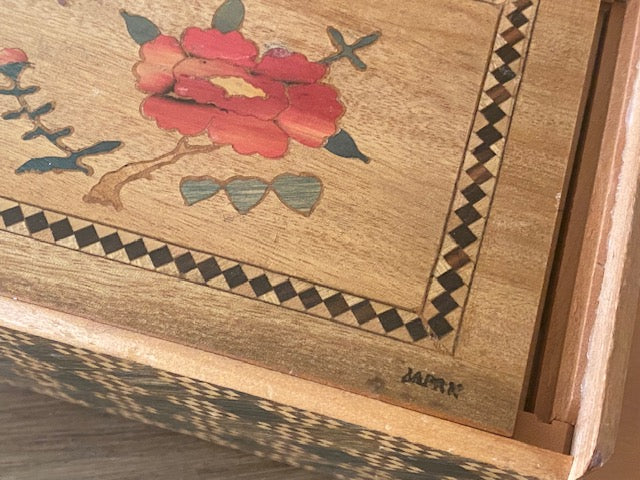 Vintage 5 Sun 35 + Step Sansui Zougan Japanese Puzzle Box