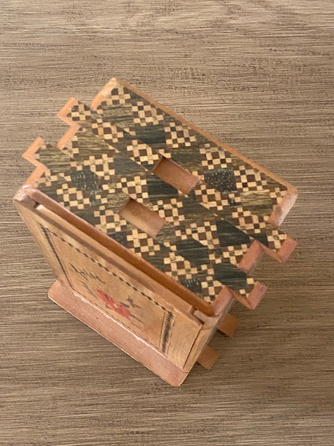 Vintage 5 Sun 35 + Step Sansui Zougan Japanese Puzzle Box