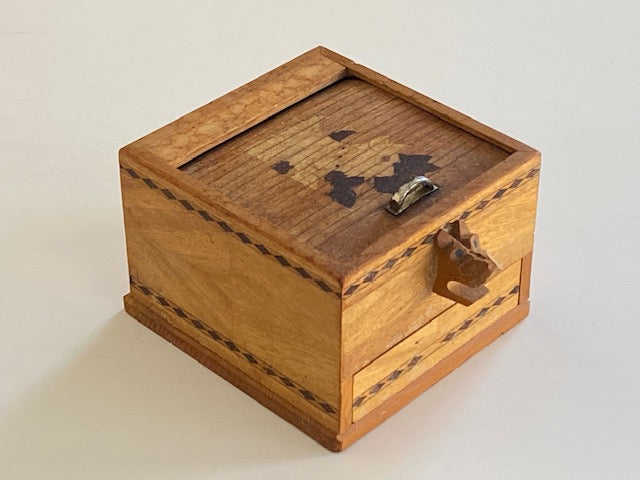 Vintage Japanese Cigarette Puzzle Box Dispenser