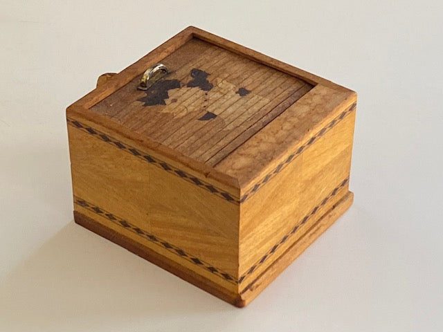 Vintage Japanese Cigarette Puzzle Box Dispenser