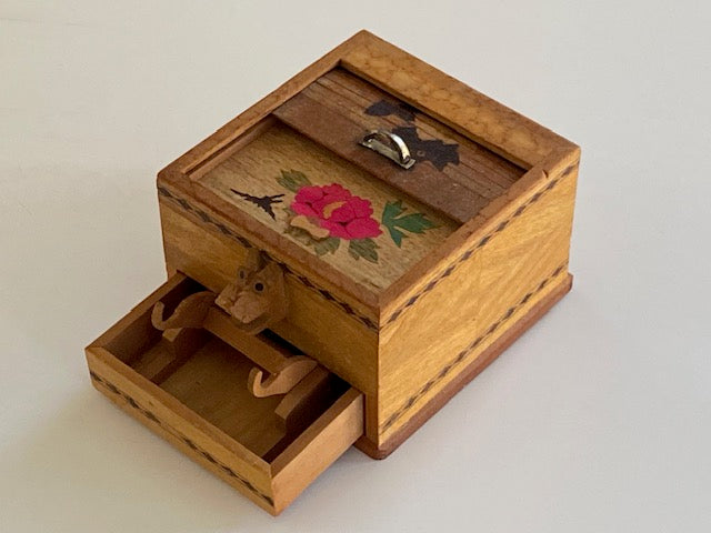 Vintage Japanese Cigarette Puzzle Box Dispenser