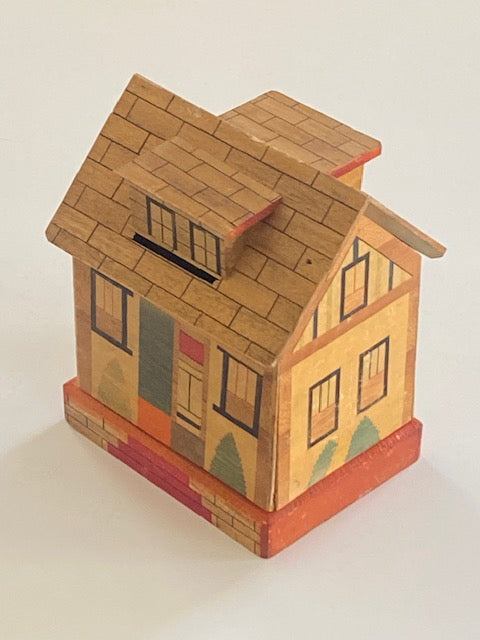 Vintage Japanese House Puzzle Box Bank (B)
