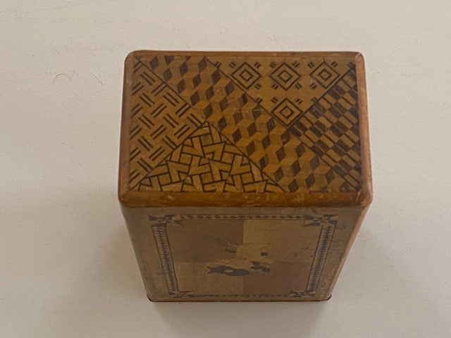 Vintage 5 Sun 7 Step Sansui Zougan / Koyosegi Hidden Drawer Japanese Puzzle Box