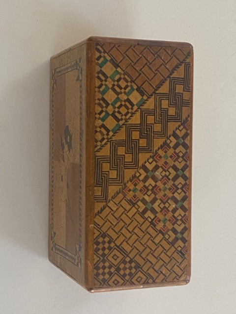 Vintage 5 Sun 7 Step Sansui Zougan / Koyosegi Hidden Drawer Japanese Puzzle Box