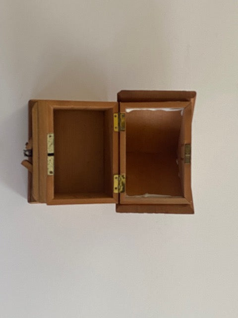 Vintage Japanese House Secret Puzzle Box Bank - WITH KEY