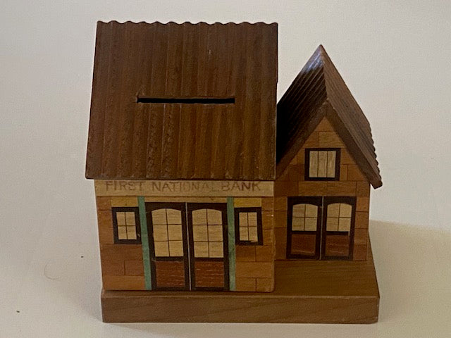 Vintage Japanese House Puzzle Box Bank