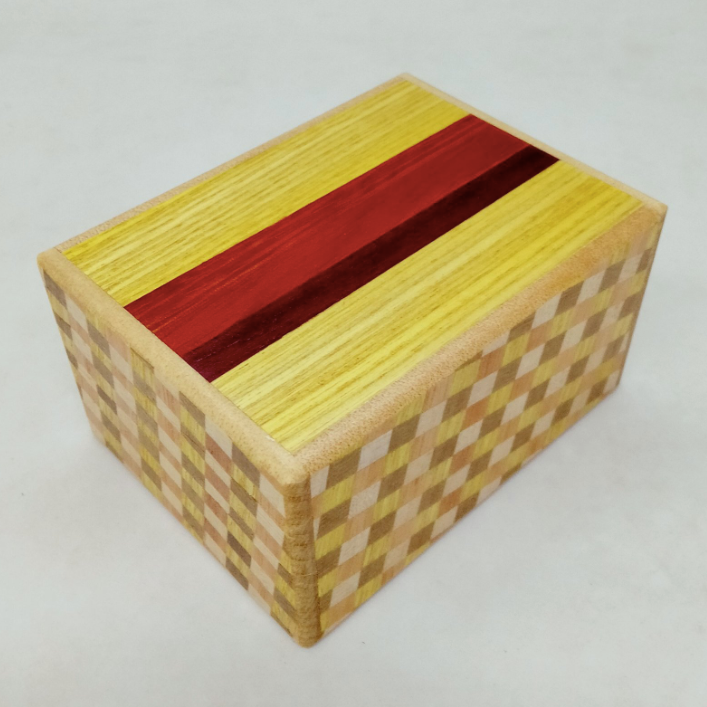 3 Sun 12 Step Natural Wood / Ichimatsu Japanese Puzzle Box