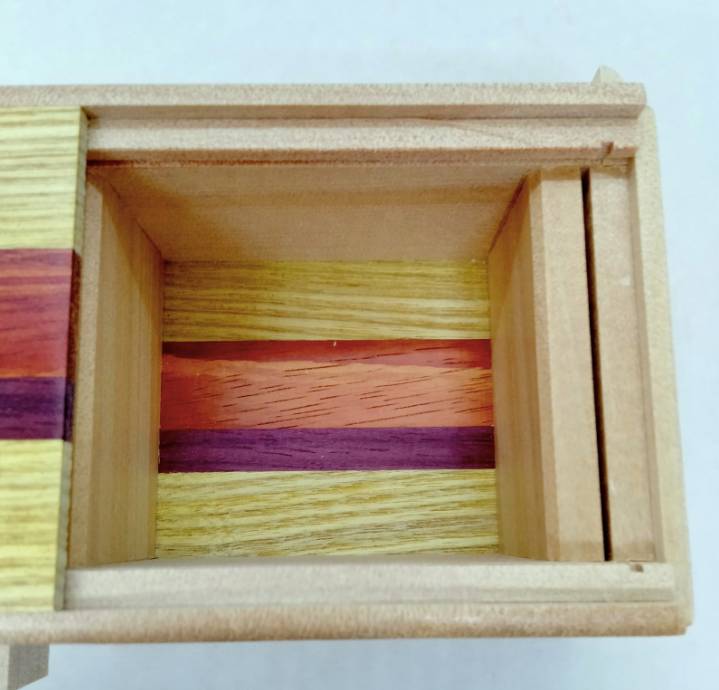 3 Sun 12 Step Natural Wood / Ichimatsu Japanese Puzzle Box