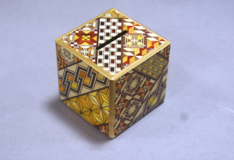 Dice 2 Step Yosegi Money Japanese Puzzle Box