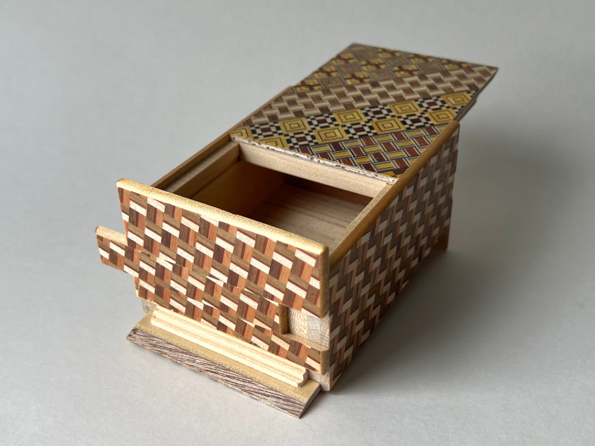 4 Sun 27 Step Yosegi/Kuzushi Japanese Puzzle Box