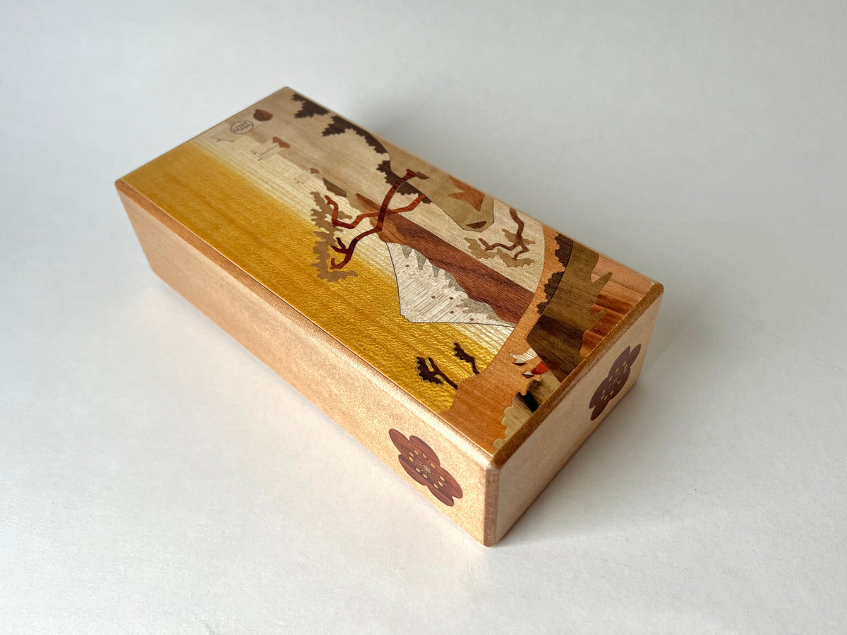 7 Step Long Sansui Zougan Japanese Puzzle Box