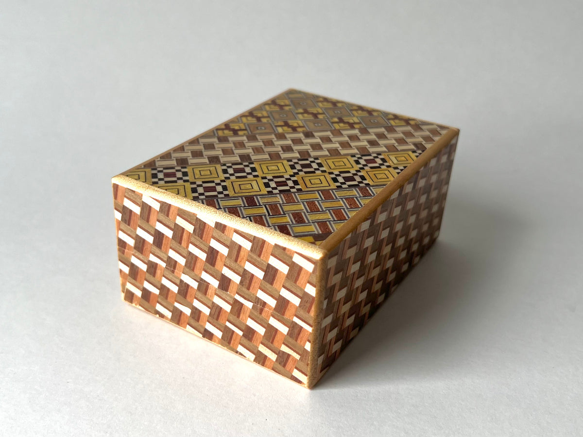 4 Sun 27 Step Yosegi/Kuzushi Japanese Puzzle Box