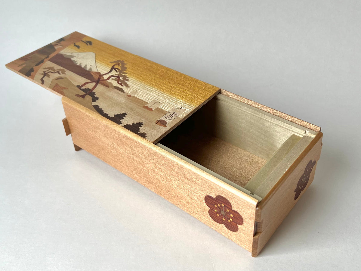 7 Step Long Sansui Zougan Japanese Puzzle Box