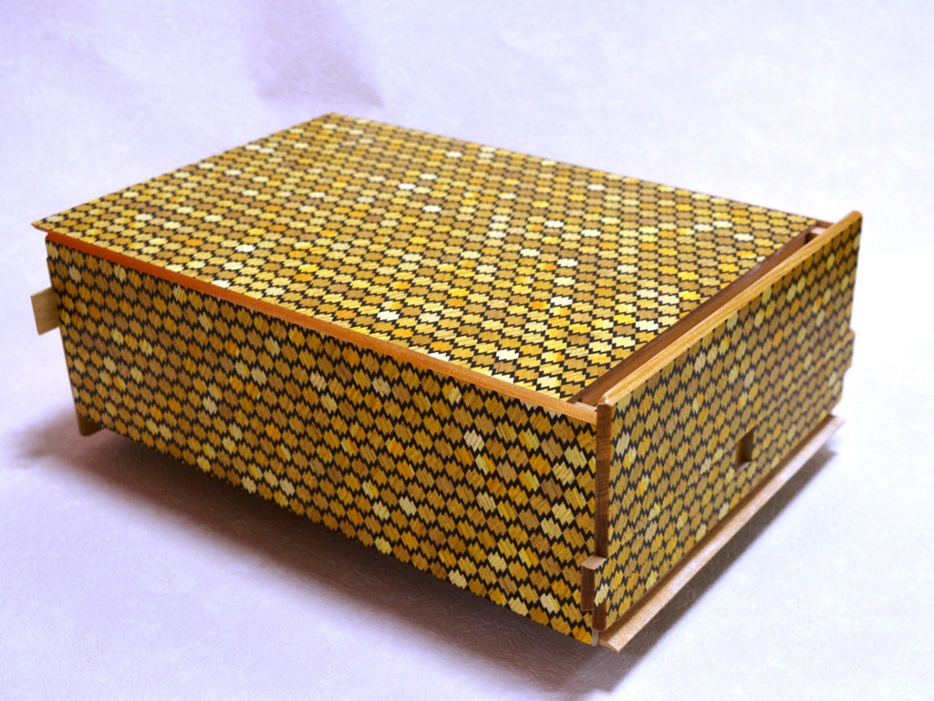 12 Sun 28 Step Matsukawabishi Japanese Puzzle Box by Mr. Yamanaka