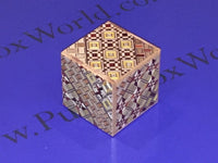 2 Sun 12 Step Yosegi Cubic Japanese Puzzle Box