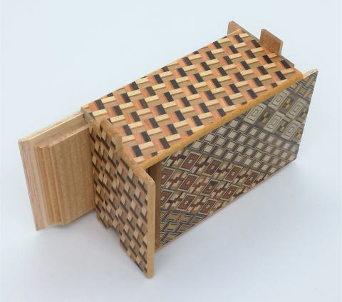 4 Sun 18 Step Yosegi/Kuzushi Japanese Puzzle Box