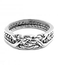 4 Band Twist Sterling Silver Puzzle Ring