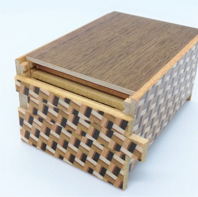 4 Sun 12 Step Walnut Kuzushi Japanese Puzzle Box