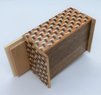 4 Sun 12 Step Walnut Kuzushi Japanese Puzzle Box