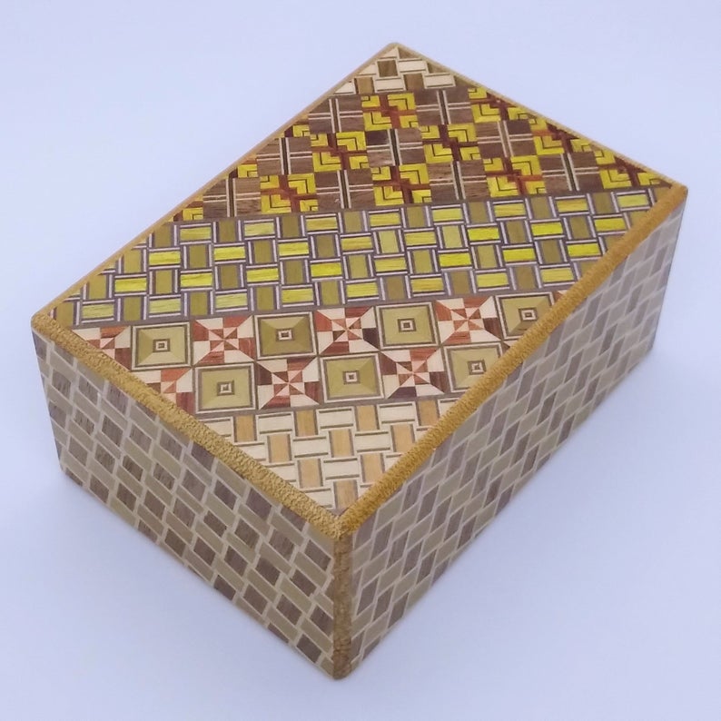 4 Sun 12 Step Yosegi Kuzushi Japanese Puzzle Box