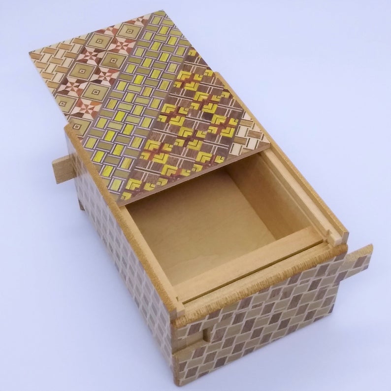 4 Sun 12 Step Yosegi Kuzushi Japanese Puzzle Box