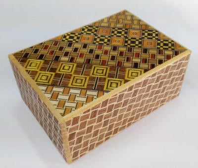 4 Sun 7 Step Yosegi Kuzushi Japanese Puzzle Box