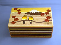 5 Sun 12 + 1 Step Bird Fuji Japanese Secret Puzzle Box