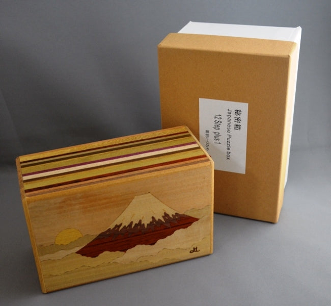 5 Sun 12 + 1 Step Hinode-Fuji Japanese Secret Puzzle Box