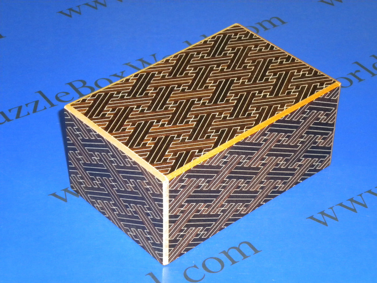 5 Sun 7 + 1 Step Saya Japanese Puzzle Box with SECRET DRAWER AND HIDDEN COIN !!!