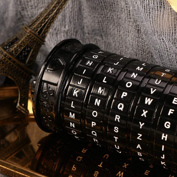 Cryptex Puzzle (Da Vinci Code) -BLACK COLOR-! – Puzzle Box World