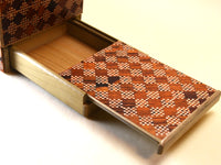 6 Sun 10+1 Step Red Ichimatsu Japanese Puzzle Box  with SECRET DRAWER!