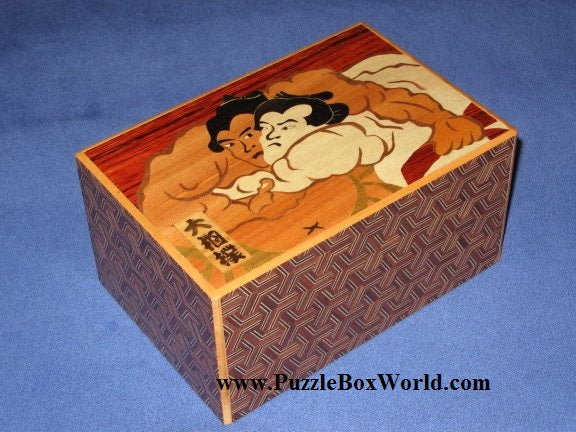 6 Sun 10 Step Limited Edition Sumo Japanese Puzzle Box 2
