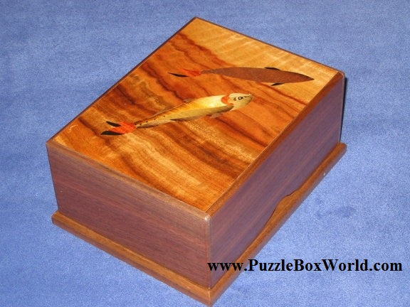 6 Sun 12 Step Fish Book Style Japanese Puzzle Box 1