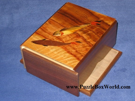 6 Sun 12 Step Fish Book Style Japanese Puzzle Box 1