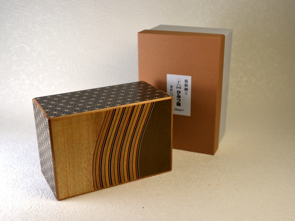 6 Sun 28 + 1 Step Limited Edition Kuroasa-Nami Japanese Puzzle Box