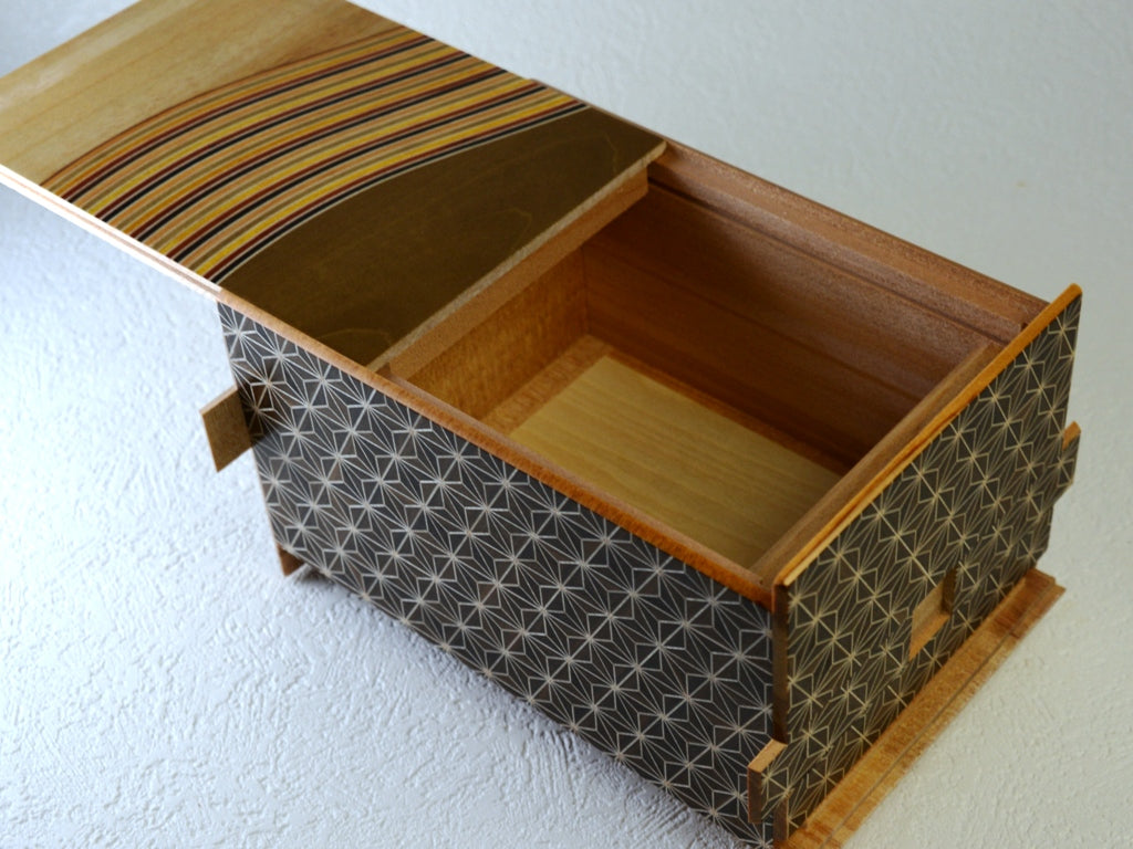 6 Sun 28 + 1 Step Limited Edition Kuroasa-Nami Japanese Puzzle Box