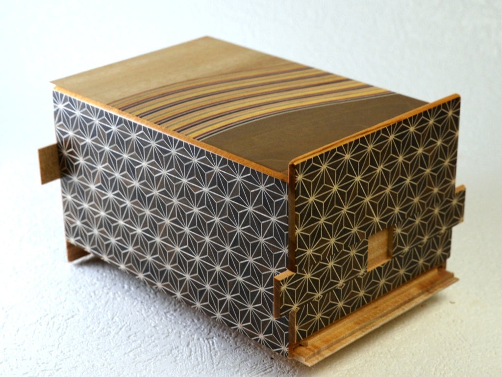 6 Sun 28 + 1 Step Limited Edition Kuroasa-Nami Japanese Puzzle Box
