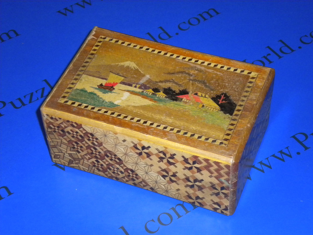 Vintage 6 Sun 30 + Step Sansui Zougan Japanese Puzzle Box