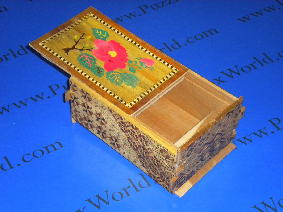 Vintage 6 Sun 30 + Step Sansui Zougan Japanese Puzzle Box