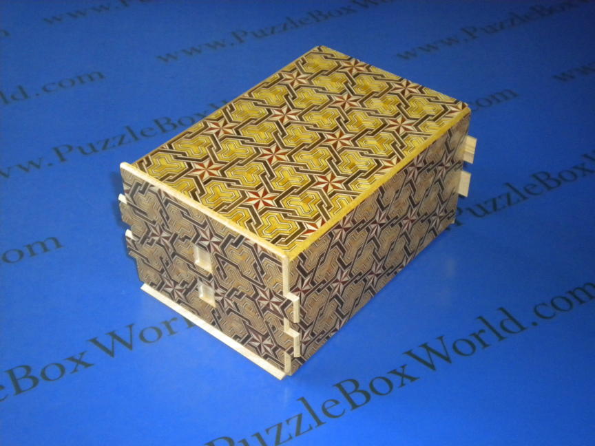 6 Sun 54 + 1 Step Rokkaku Karami Japanese Puzzle Box By Mr. Yamanaka