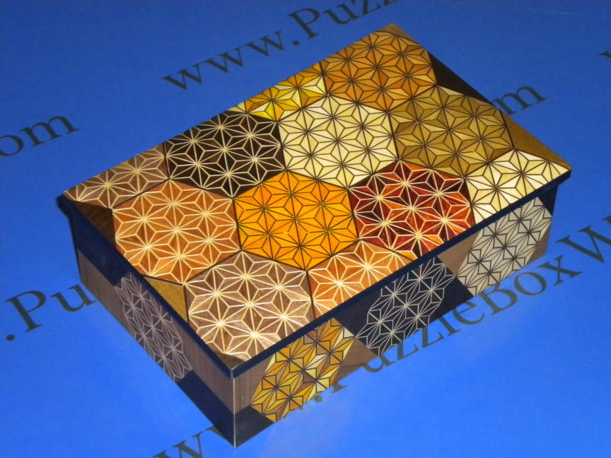 6 Sun Multi-Color Asa Yosegi Zaiku Accessory Case