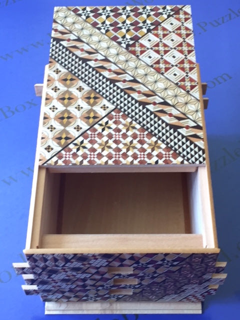 7 Sun 72 +1 Step Yosegi Japanese Puzzle Box